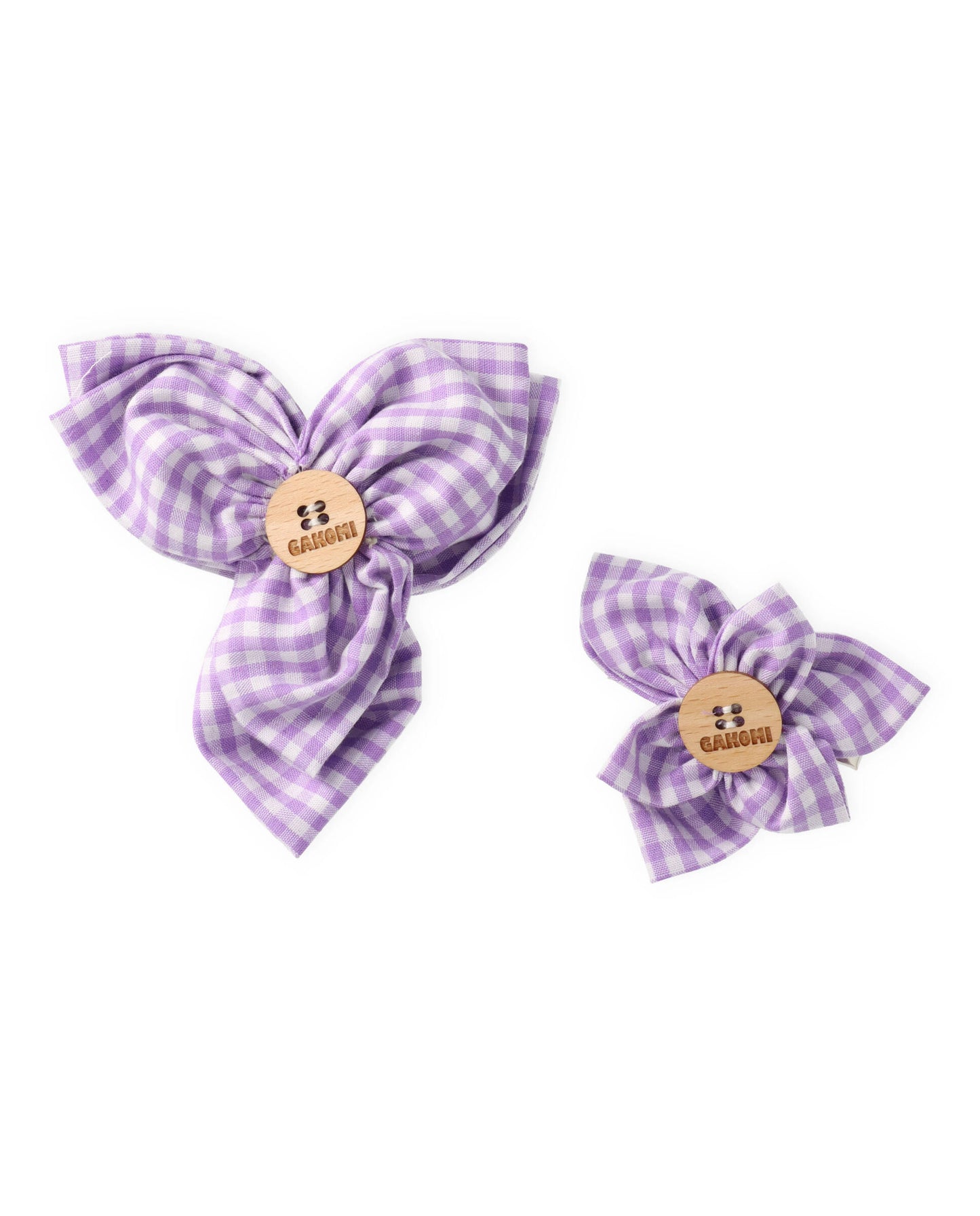 Purple gingham flower