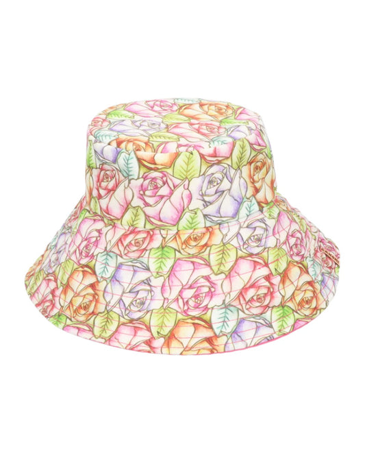 Sombrero Bucket Mavari reversible Rosas x Cemeceta Rosa