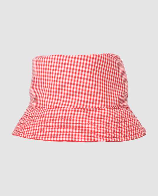 Sombrero reversible estampado rojo