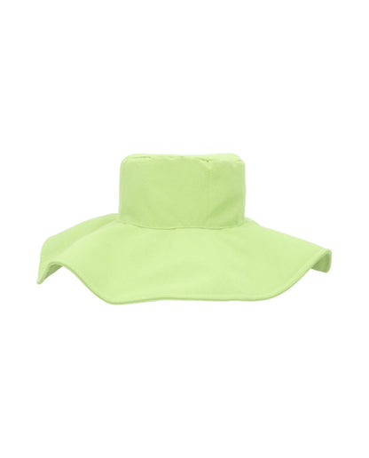 Sombrero Pamela reversible bicolor Verde Vichy