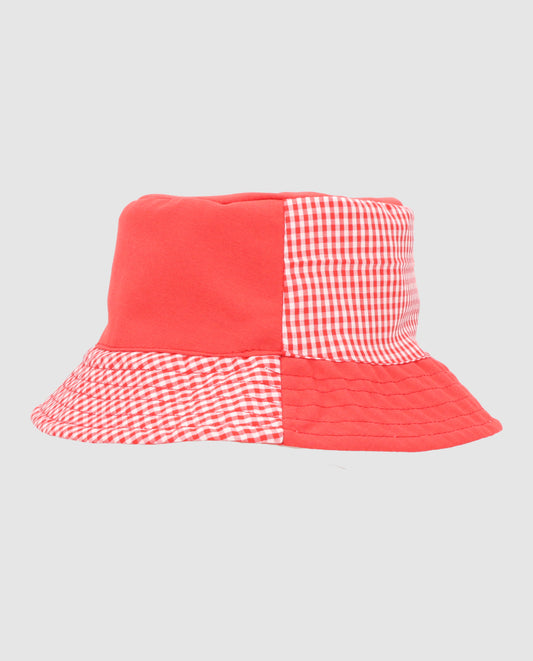 Sombrero Reversible Hat-Block Vichy rojo
