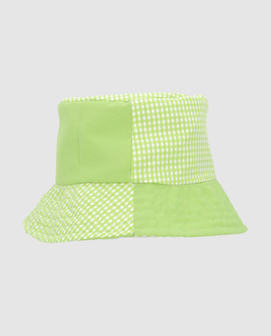 Sombrero Reversible block vichy verde
