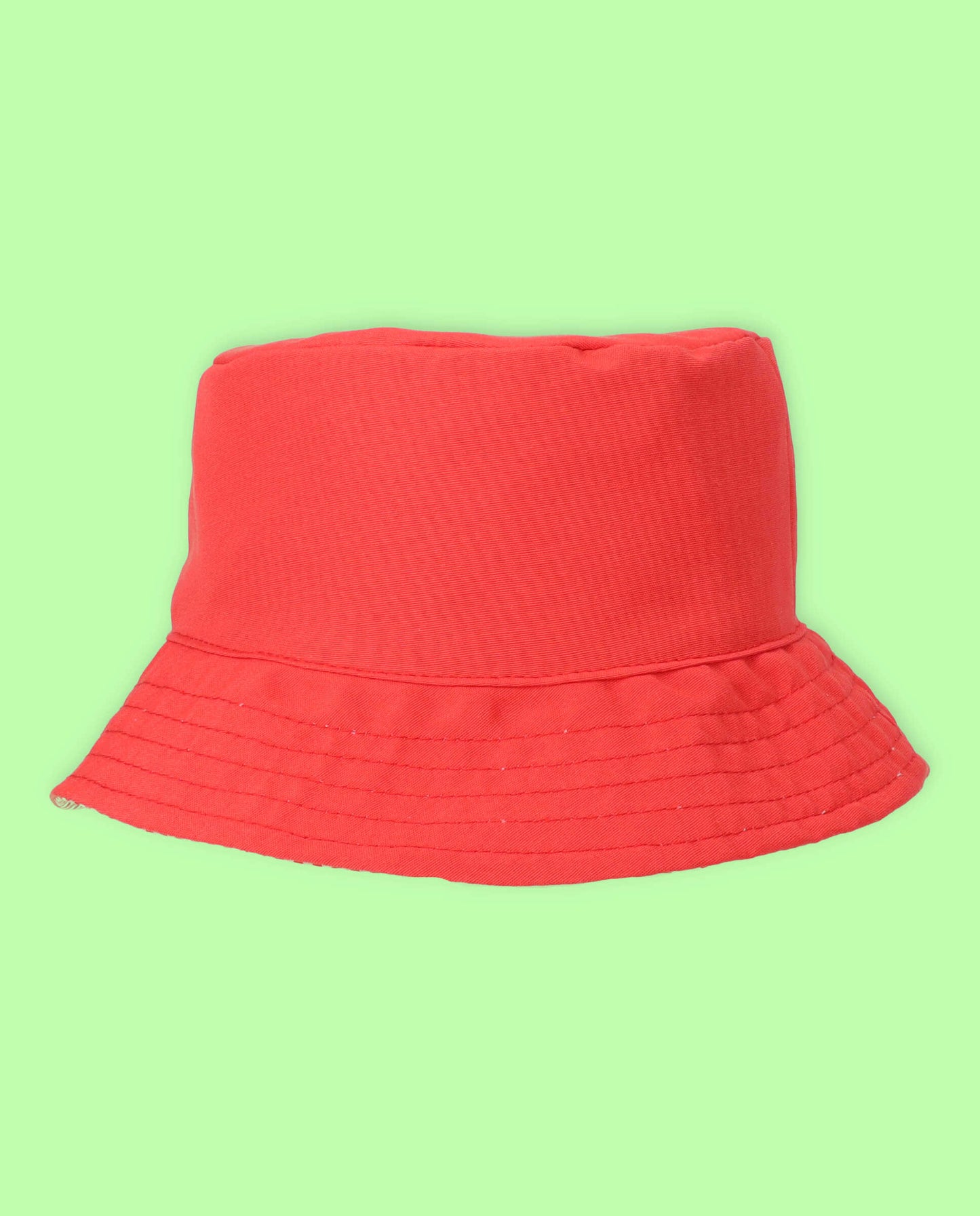 Reversible two-tone orange and red hat